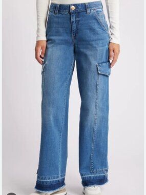 Wit and wisdom absolution skyrise hem wide leg jeans, size 8.